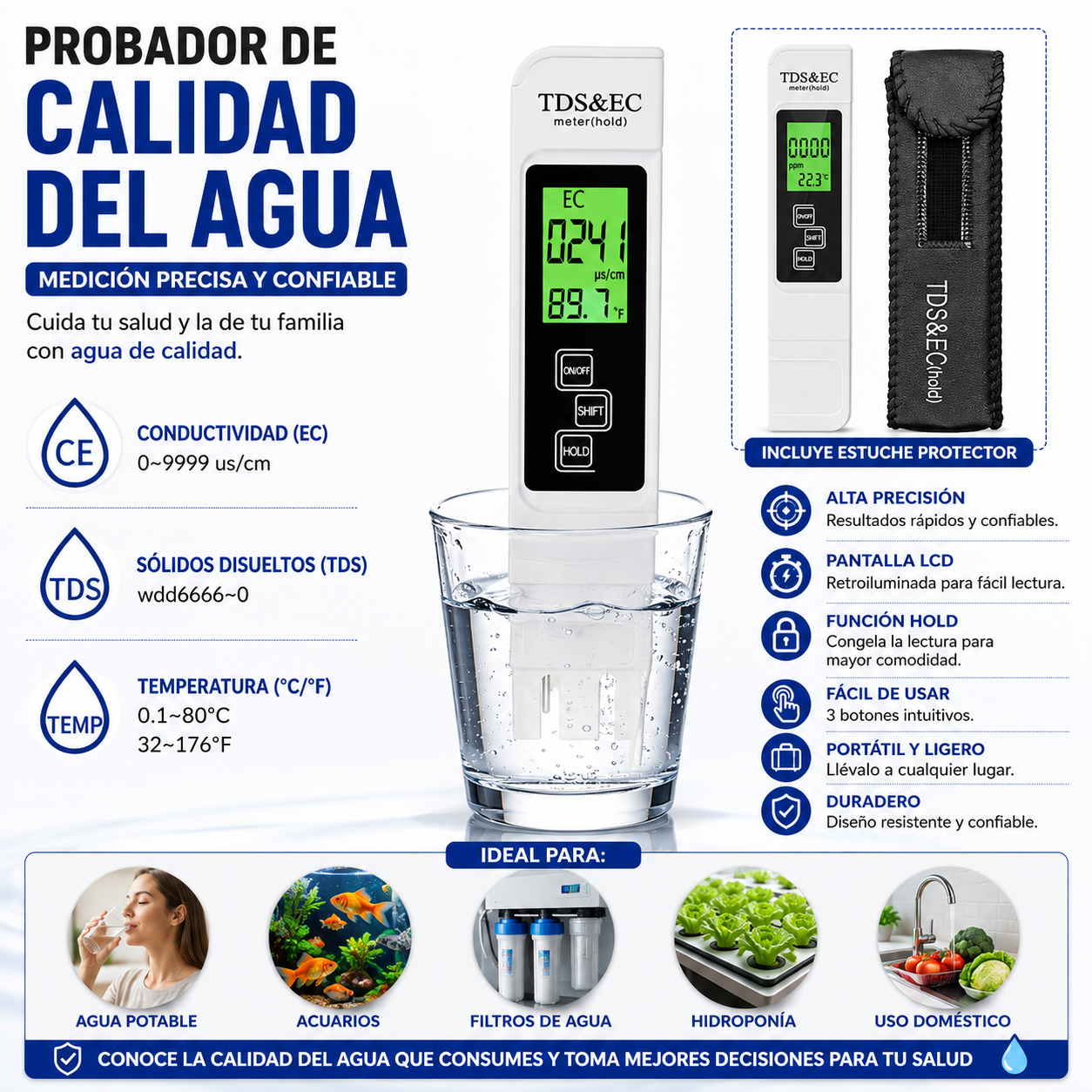 AquaTest™ Detector Inteligente de Calidad del Agua