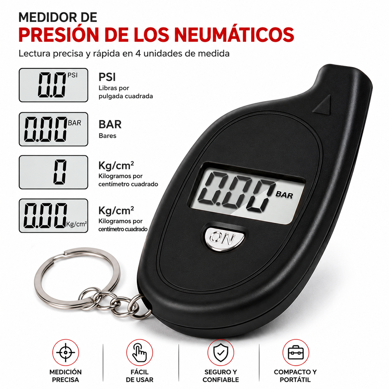 TireGuard™ Medidor Digital de Presión