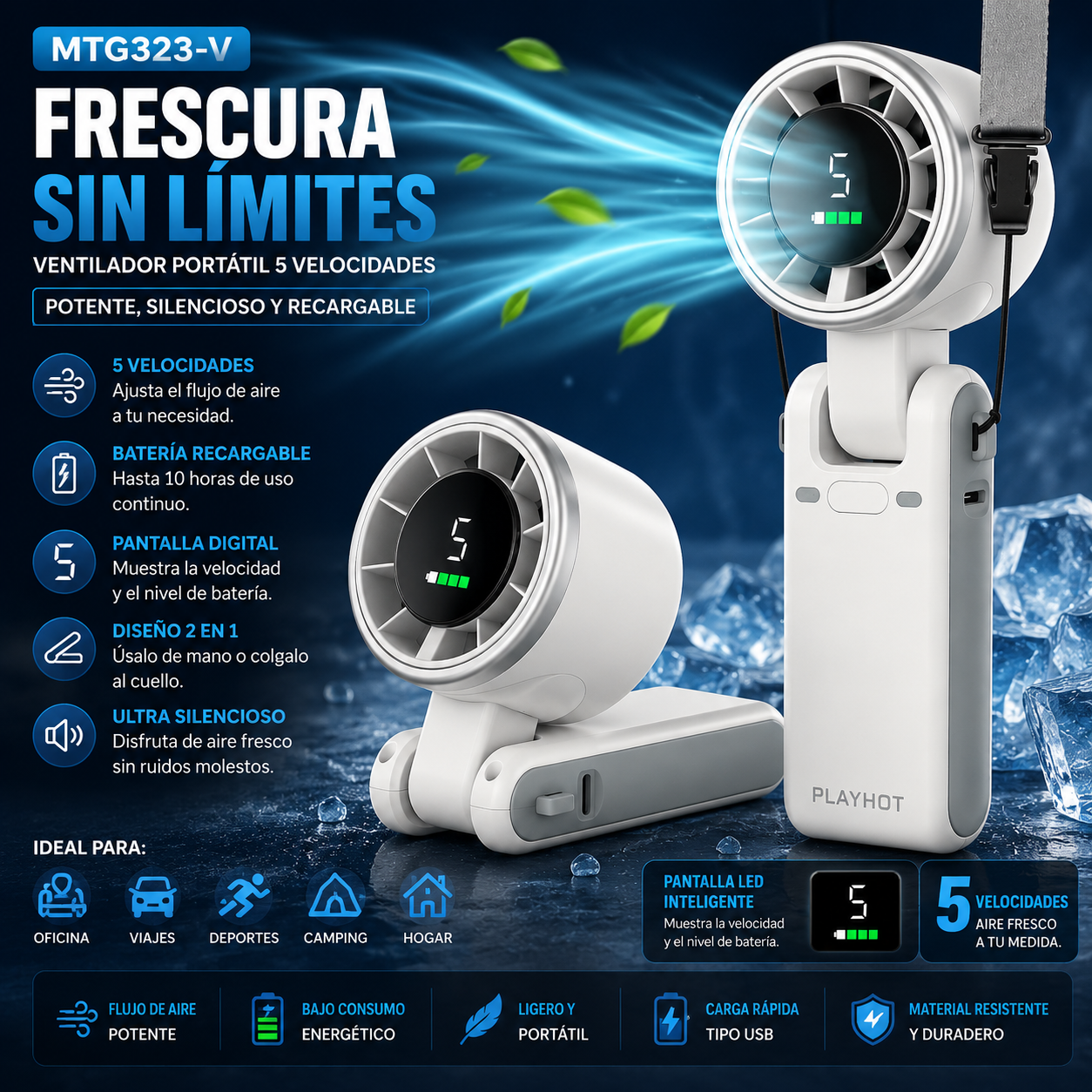 TurboBreeze™ Ventilador Turbo Portátil