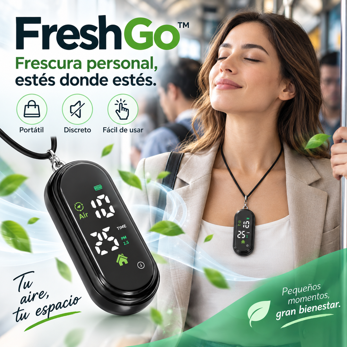 FreshGo™, accesorio portátil para el manejo de olores.